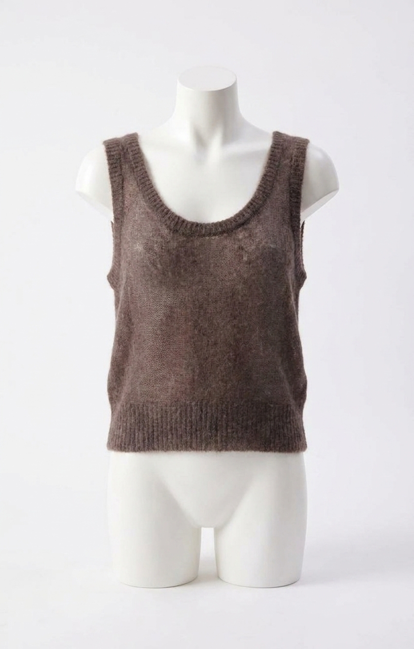 NEW AMERICAN VINTAGE jumper bodyrow tank top in mottled hedghog